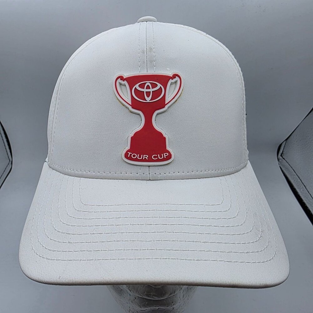 Branded Bills Toyota Tour Cup Style 500 Mens White Hat Trophy Logo Baseball Cap